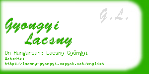 gyongyi lacsny business card